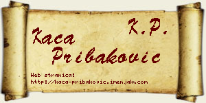 Kaća Pribaković vizit kartica